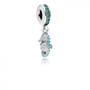 PANDORA "TROPICAL SEAHORSE" DANGLE CHARM